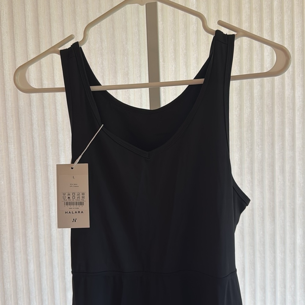 Halara Black Maxi Dress With Pockets Size Large NWT - Picture 2 of 7